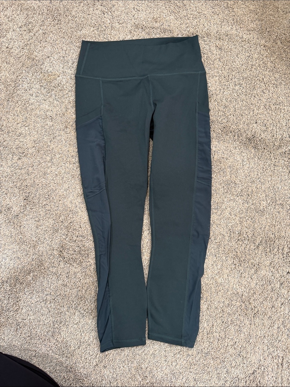 Fabletics Black Girls' High-Waist Leggings with Side Phone Pockets